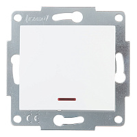 Выключатель Lezard Karina одноклавишный встраиваемый белый с подсветкой (707-0288-111)