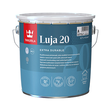 Краска моющаяся Tikkurila/Tikkivala Luja Extra полуматовая база А белая 2,7 л