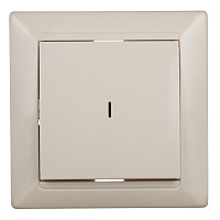 Выключатель Svet одноклавишный встраиваемый бежевый с подсветкой (SV1001-0009)