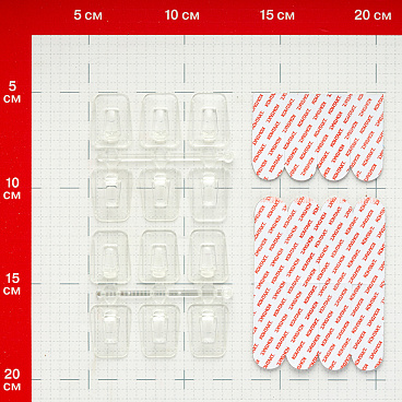 Держатель для проводов Контакт самоклеящийся прозрачный (12 шт.) (24808)