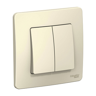 Выключатель Systeme Electric Blanca двухклавишный встраиваемый молочный (BLNVS010502)