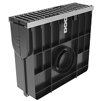 Пескоуловитель для лотка водоотводного пластиковый 500х160х478 мм Gidrolica Pro с полиамидной решеткой (08089pro)