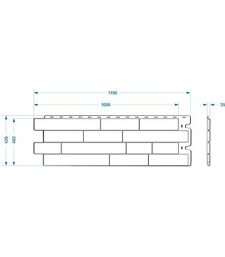 Панель фасадная Docke Stein 1098х400 мм темный орех