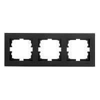 Рамка Lezard Vesna трехместная черный бархат (742-4200-148)