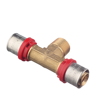 Тройник Tiemme 20(пресс) х 1/2 НР(ш) х 20(пресс)