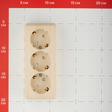 Розетка Systeme Electric Этюд накладная сосна со шторками (PA16-012D)