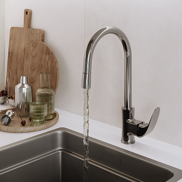 Смеситель для кухни LAPARET Лисера/LISERA с выдвижным изливом N2042402LPT