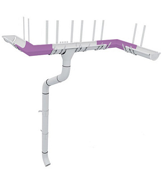 Угол желоба Grand Line металлический внутренний d125 мм 90° коричневый RAL 8017