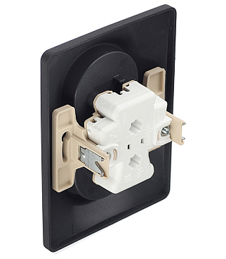 Розетка Systeme Electric Glossa встраиваемая антрацит (GSL000720)