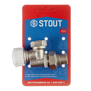 Клапан термостатический угловой Stout 1/2 НР(ш) х 1/2 ВР(г) для радиатора (SVT-0005-000015)