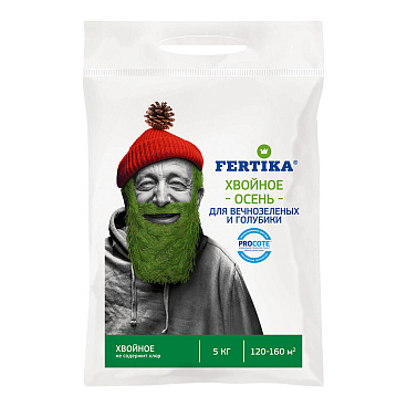Удобрение сухое для хвойных растений и голубики гранулированное Тукосмесь Осень Fertika 5 кг