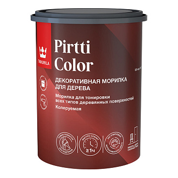 Морилка Tikkurila/Tikkivala Pirtti Color водная бесцветная 0,9 л