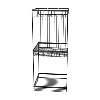 Полка для ванной Fora Connect трехъярусная 520х200х200 мм металл черная (FOR-DIM093B/4440)
