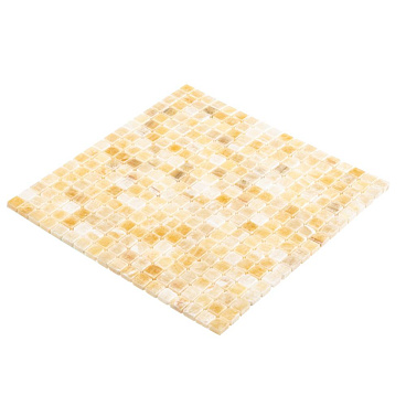Мозаика Mir Mosaic Natural Adriatica желтая из натурального камня 305х305х7 мм глянцевая