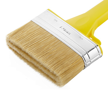 Кисть плоская искусственная щетина пластиковая ручка Wenzo Pro 120х25 мм для эмалей и лаков на водной основе