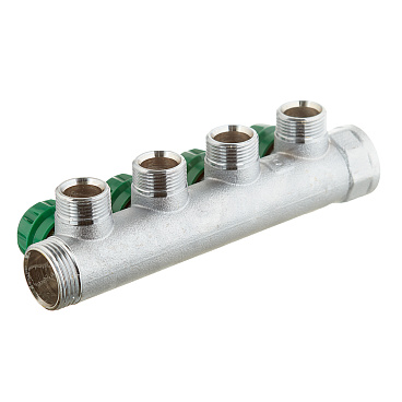 Коллектор Stout 1 ВР(г) х 4 выхода 3/4(ЕК) х 1 НР(ш) регулирующий (SMB-6850-013404)