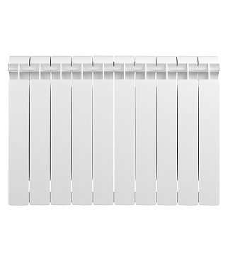 Радиатор биметаллический Global Style Plus 500 мм 10 секций 1" боковое подключение белый
