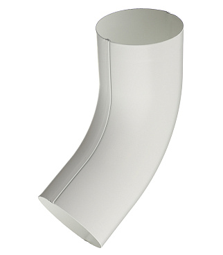 Колено трубы Grand Line металлическое d90 мм 60° белое RAL 9003