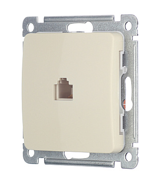 Розетка телефонная Hegel Master встраиваемая слоновая кость RJ11 (РСТ-400-01)
