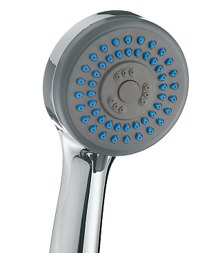 Лейка для душа Union d80 мм 3 режима со шлангом 1500 мм с держателем пластик хром (MW035)