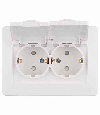 Розетка Systeme Electric Blanca встраиваемая белая со шторками (BLNRS441121)