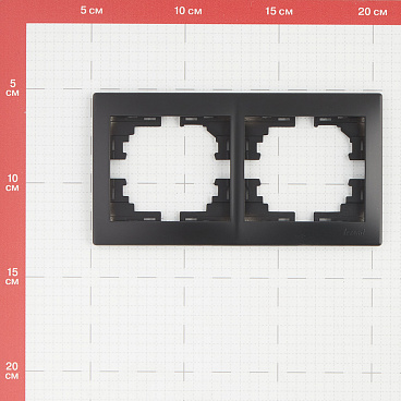 Рамка Lezard Mira двухместная черный бархат (701-4200-147)