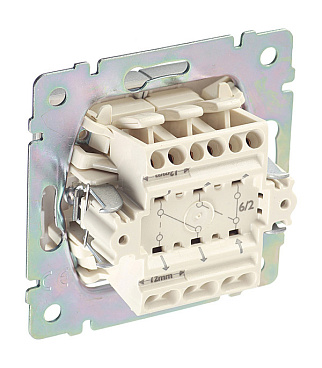 Переключатель Legrand Valena двухклавишный встраиваемый алюминий (694339)