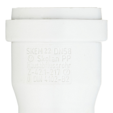 Труба канализационная Ostendorf SKEM d58х1000 мм пластиковая шумопоглощающая для внутренней канализации (332040)