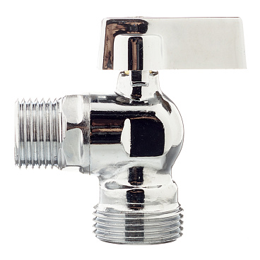 Кран шаровой латунный Valtec 3/4 НР(ш) х 1/2 НР(ш) к бытовой технике мини угловой (VT.392.N.05)