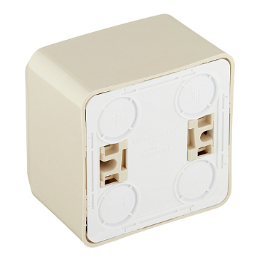 Розетка Systeme Electric Этюд накладная кремовая со шторками (PA16-004K)