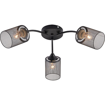 Люстра потолочная Schaffner Barreno E27 180 Вт 15 кв.м (4435-3 BK)