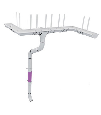 Труба водосточная Grand Line металлическая d90 мм 1 м белая RAL 9003