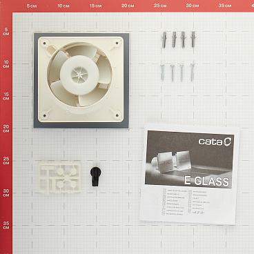 Вентилятор осевой Cata E-100 GTH с датчиком влажности и таймером d100 мм белый