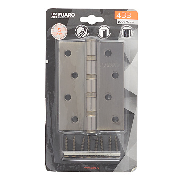 Петля Fuaro карточная универсальная неразъемная 100х75 мм бронза