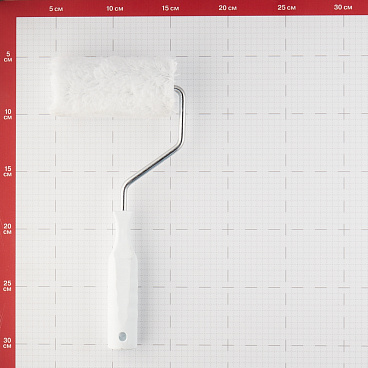 Валик искусственный мех 100 мм d42 мм ворс 12 мм для водной основы с ручкой