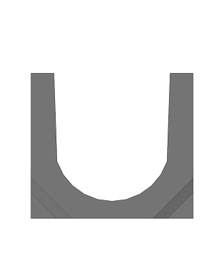 Лоток водоотводный полимерпесчаный 1000х140х130 мм Gidrolica класс С250 (705)