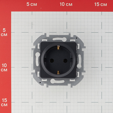 Розетка Legrand Inspiria встраиваемая антрацит (673723)