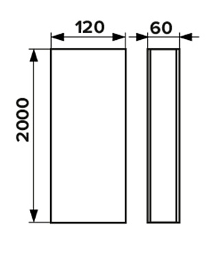 Воздуховод плоский пластиковый 60х120 мм 2 м