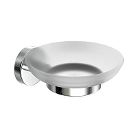 Мыльница для ванной Fora Long с держателем стекло/силумин хром (L036)