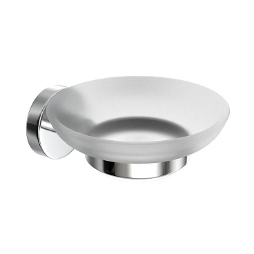 Мыльница для ванной Fora Long с держателем стекло/силумин хром (L036)