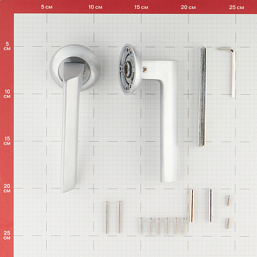 Ручка дверная Punto Blade круглая розетка сатинированный хром