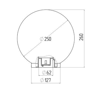 Светильник садово-парковый Svet Анелма черный 260 мм E27 60 Вт IP44 (1200-00190)