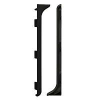 Заглушка торцевая 60 мм черная левая-правая для алюминиевого плинтуса (2 шт.)