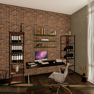 Искусственный камень White Hills Лондон Брик коричневый махагон (60 шт.=1,16 кв.м)