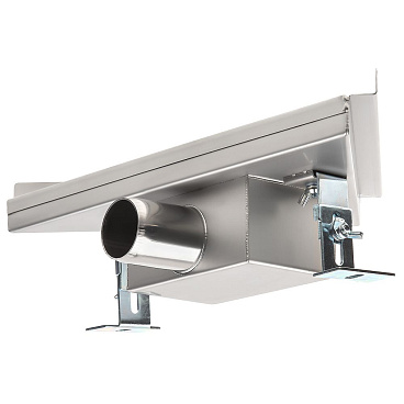 Трап душевой горизонтальный Ore Т2 с гидрозатвором 250х250х355 мм d40 мм решетка из нержавеющей стали