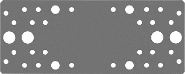 Крепежная пластина 200x80 x 2мм, КП-2.0 ЗУБР