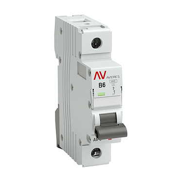 Автоматический выключатель модульный EKF Averes AV-6 1Р 6А тип B 6 кА 230 В (mcb6-1-06B-av)