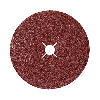 Круг фибровый шлифовальный по металлу Sait 125х22 мм P80 со шлицами