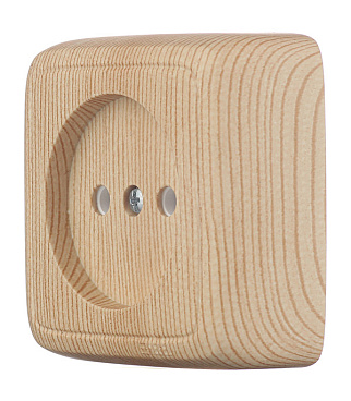 Розетка Hegel Alfa накладная сосна (РА16-103-02)