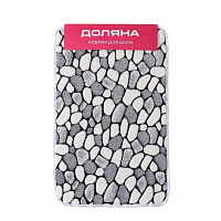 Коврик для ванной серый 60х40 см Доляна Галька (851397)